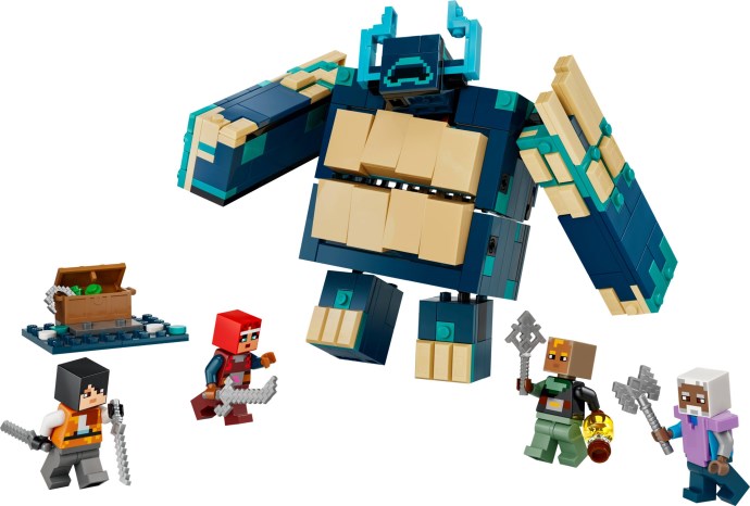 Set LEGO Minecraft 21591 Bătălia cu Gardianul distorsionat