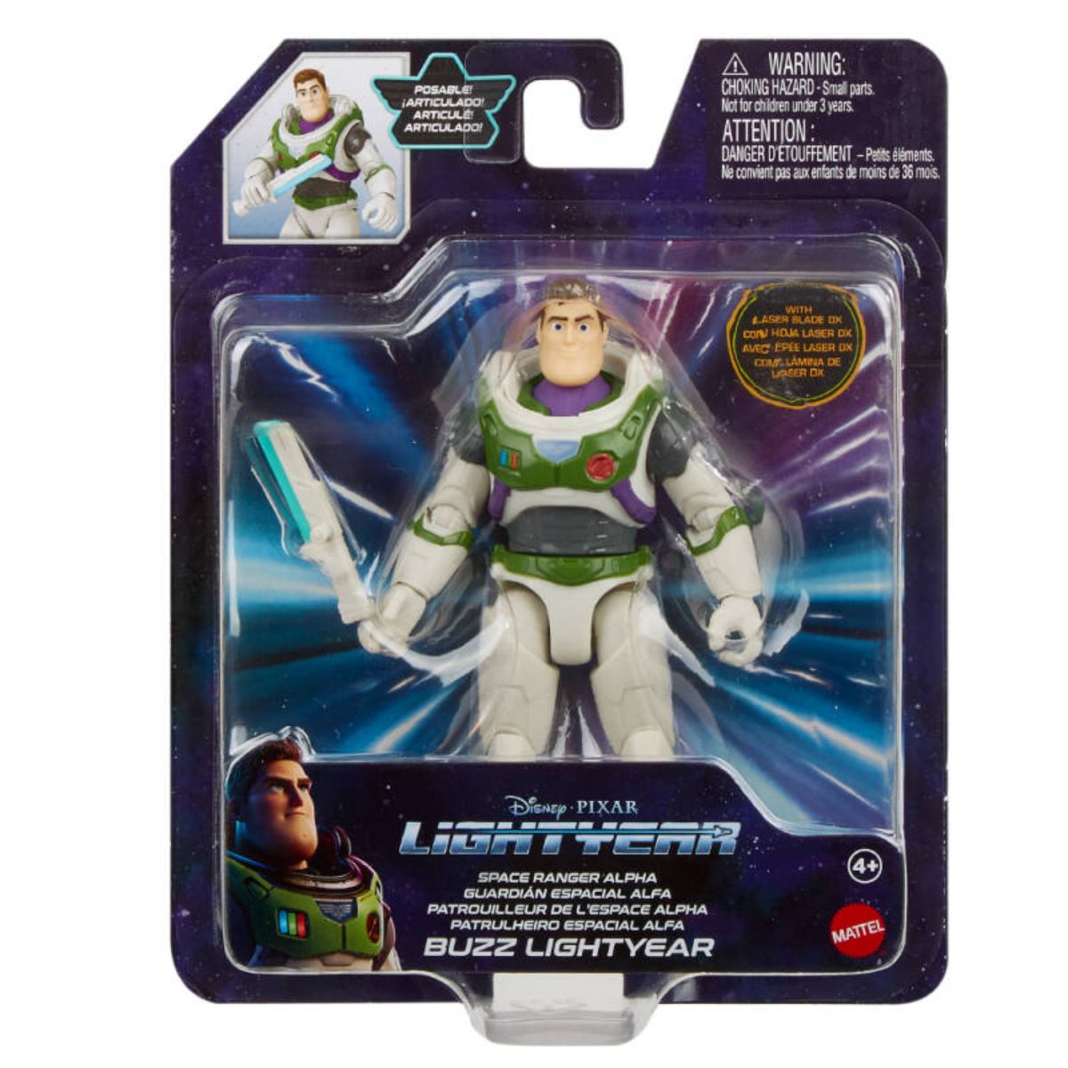 Figurina articulata, Disney Pixar Lightyear, Buzz cu accesoriu, HHJ79