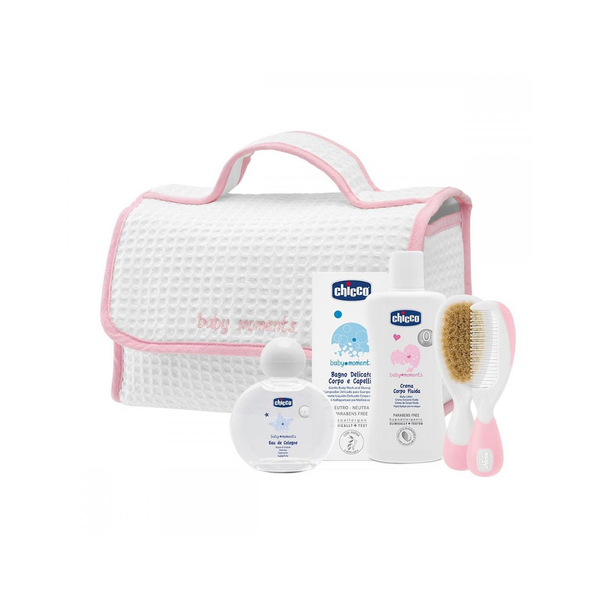 Set igiena personala Baby Moments Chicco, 0 luni +, Roz