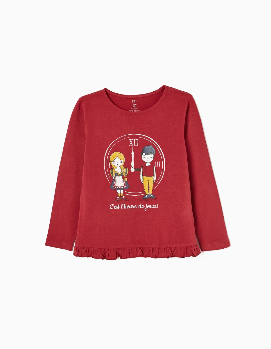 Tricou cu maneca lunga si volane Jouer, Zippy
