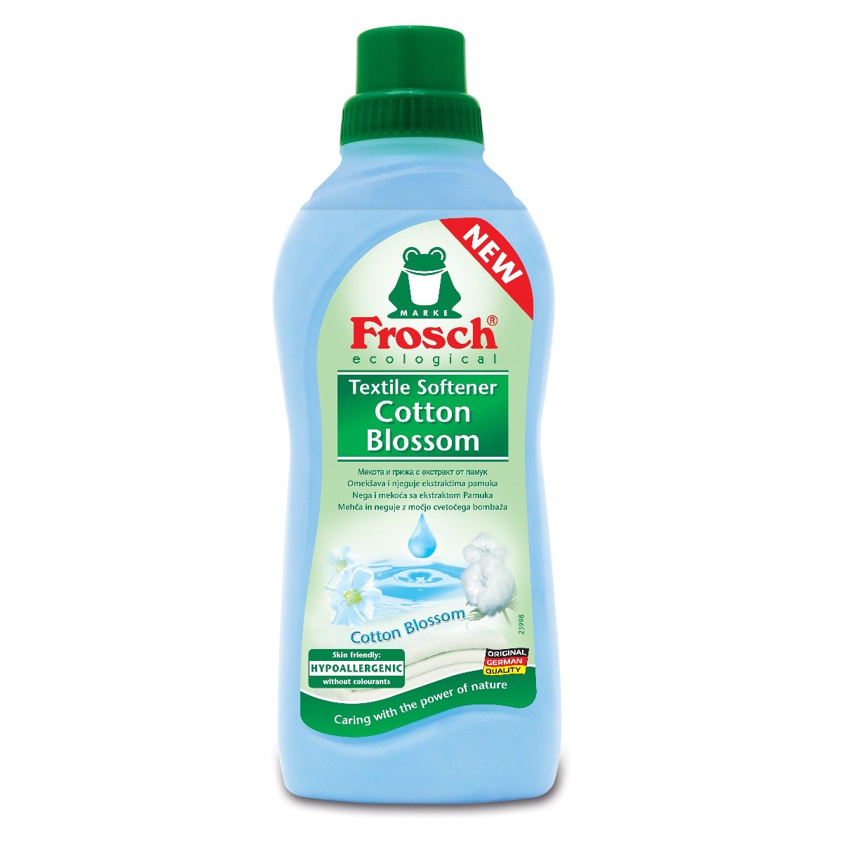 Balsam pentru rufe Frosch cu floare de bumbac, 750 ml