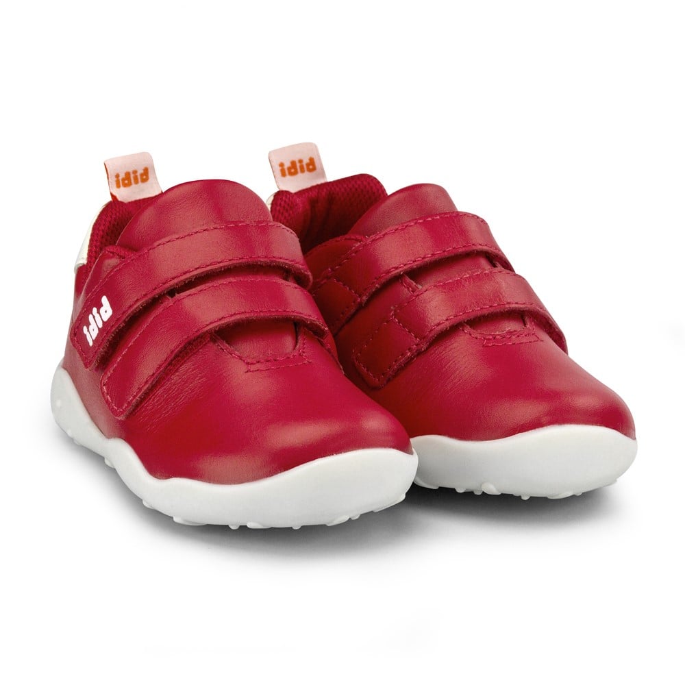 Pantofi din piele Bibi Shoes Fisioflex, Rosu