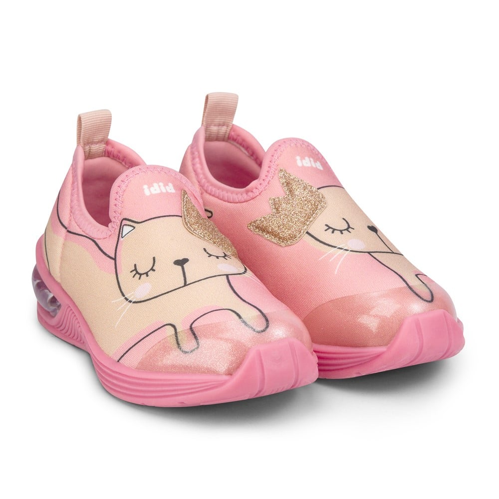 Pantofi sport Bibi Shoes Led Space Wave Kitty, Roz
