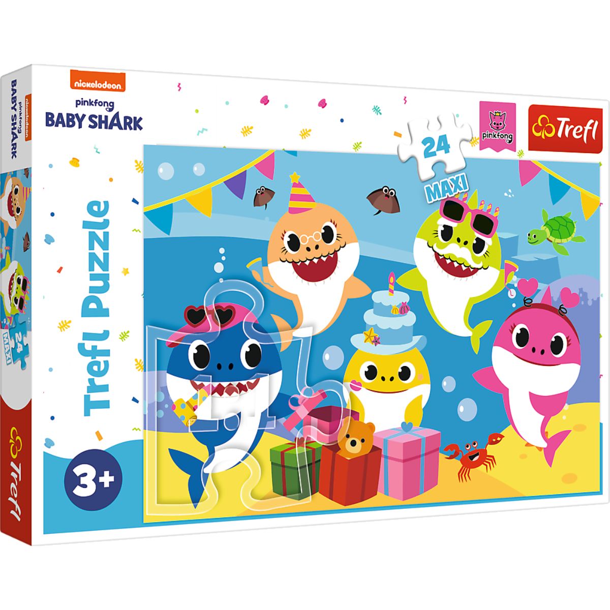 Puzzle 24 piese, Trefl Maxi, Baby Shark cel bucuros