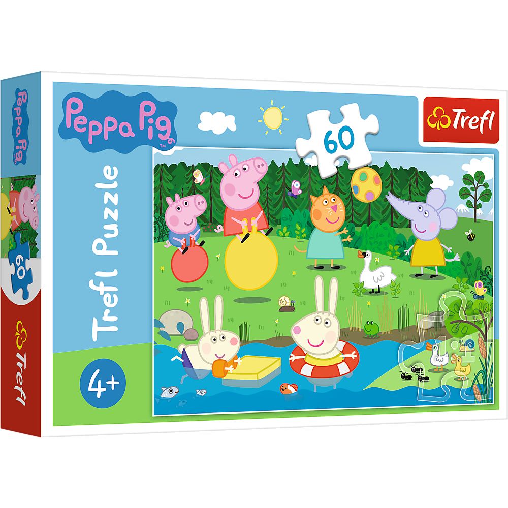 Puzzle 60 piese, Trefl, Distractie in vacanta cu Peppa Pig