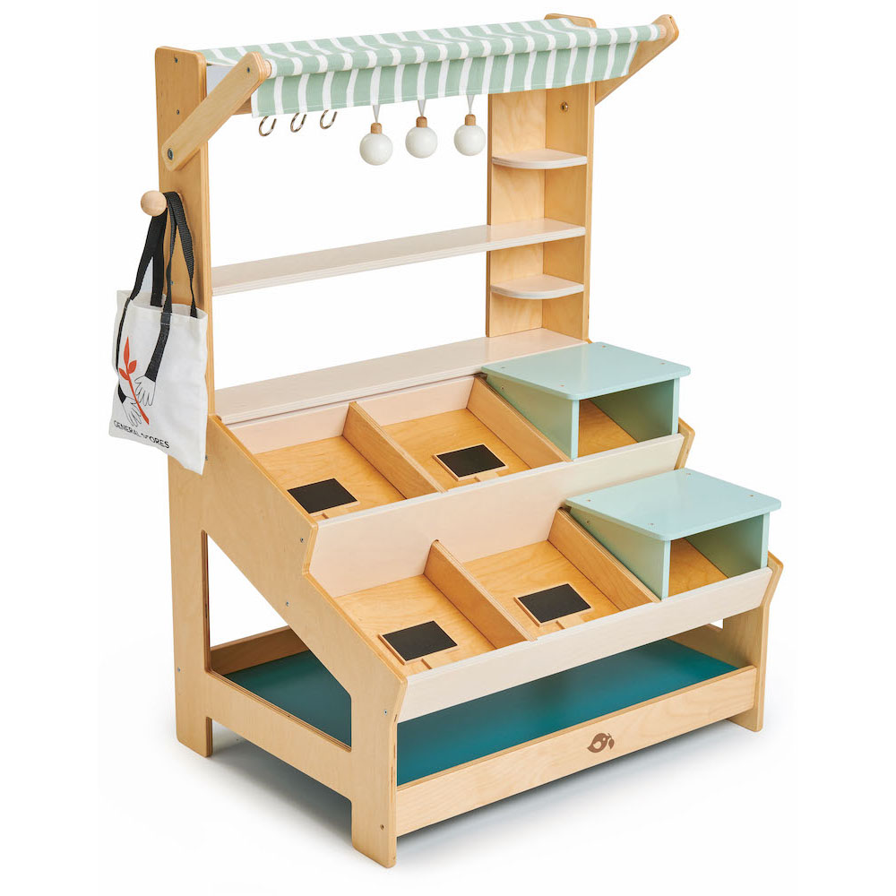 Standul vanzatorului din piata, Tender Leaf Toys, din lemn premium