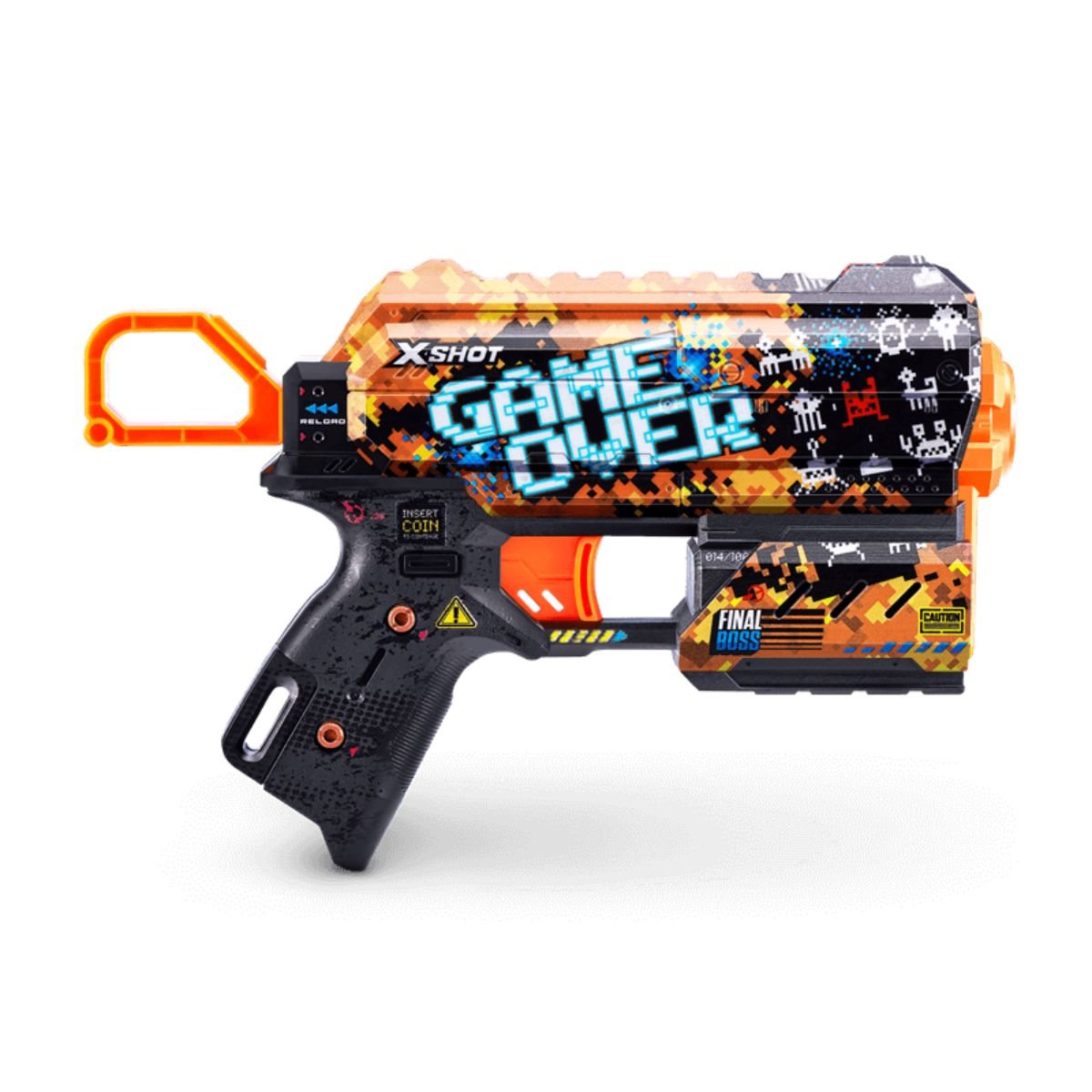 Blaster X-Shot, Excel Skins Flux, Game Over, cu 8 sageti, 36516E