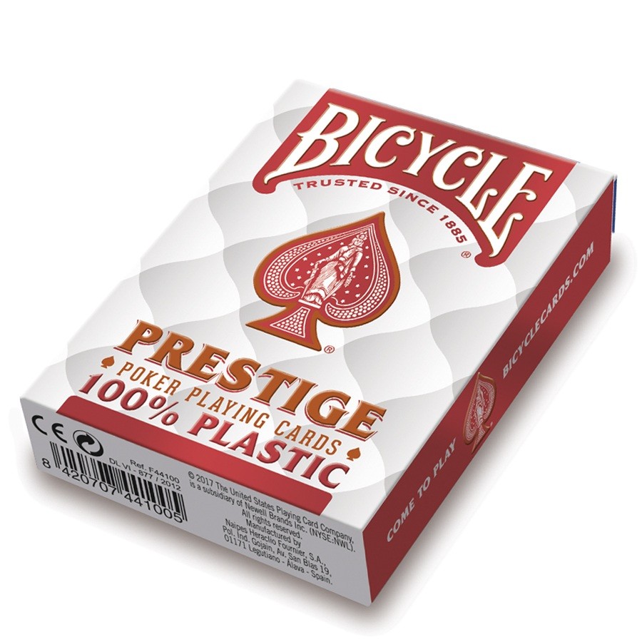 Carti de joc - Prestige 100% Plastic, Red | Bicycle