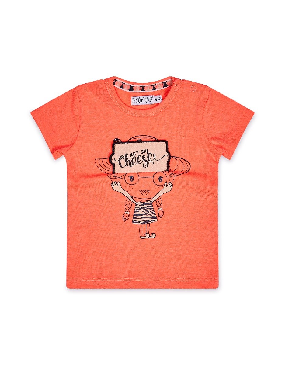 Tricou cu maneca scurta si imprimeu Dirkje Cheese