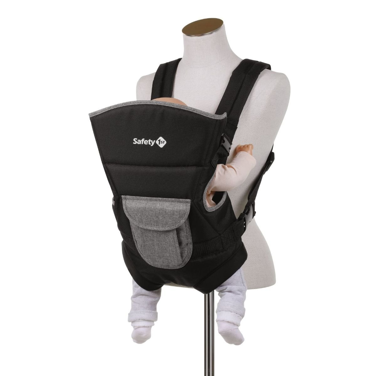 Marsupiu Safety 1St Youmi, 3.5 - 9 Kg, Black Chic