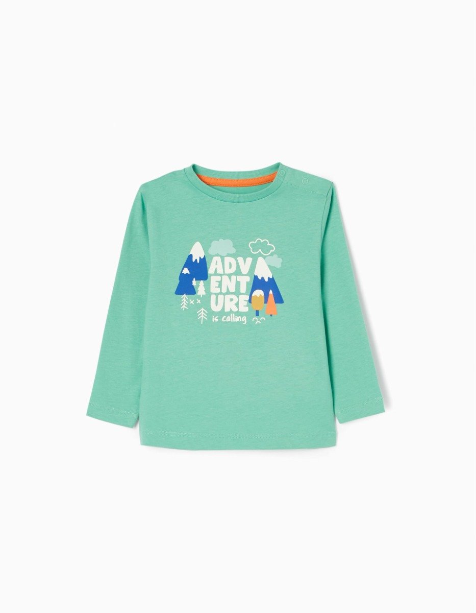 Tricou cu maneca lunga Zippy, Adventure, Verde