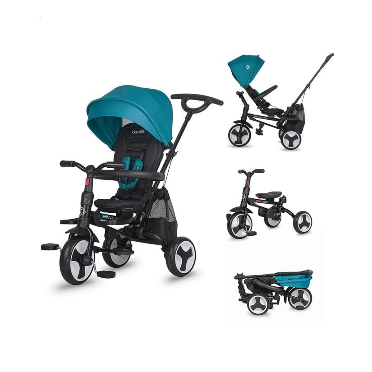 Tricicleta ultrapliabila, DHS Baby, Coccolle, Spectra Plus, Turquoise tide
