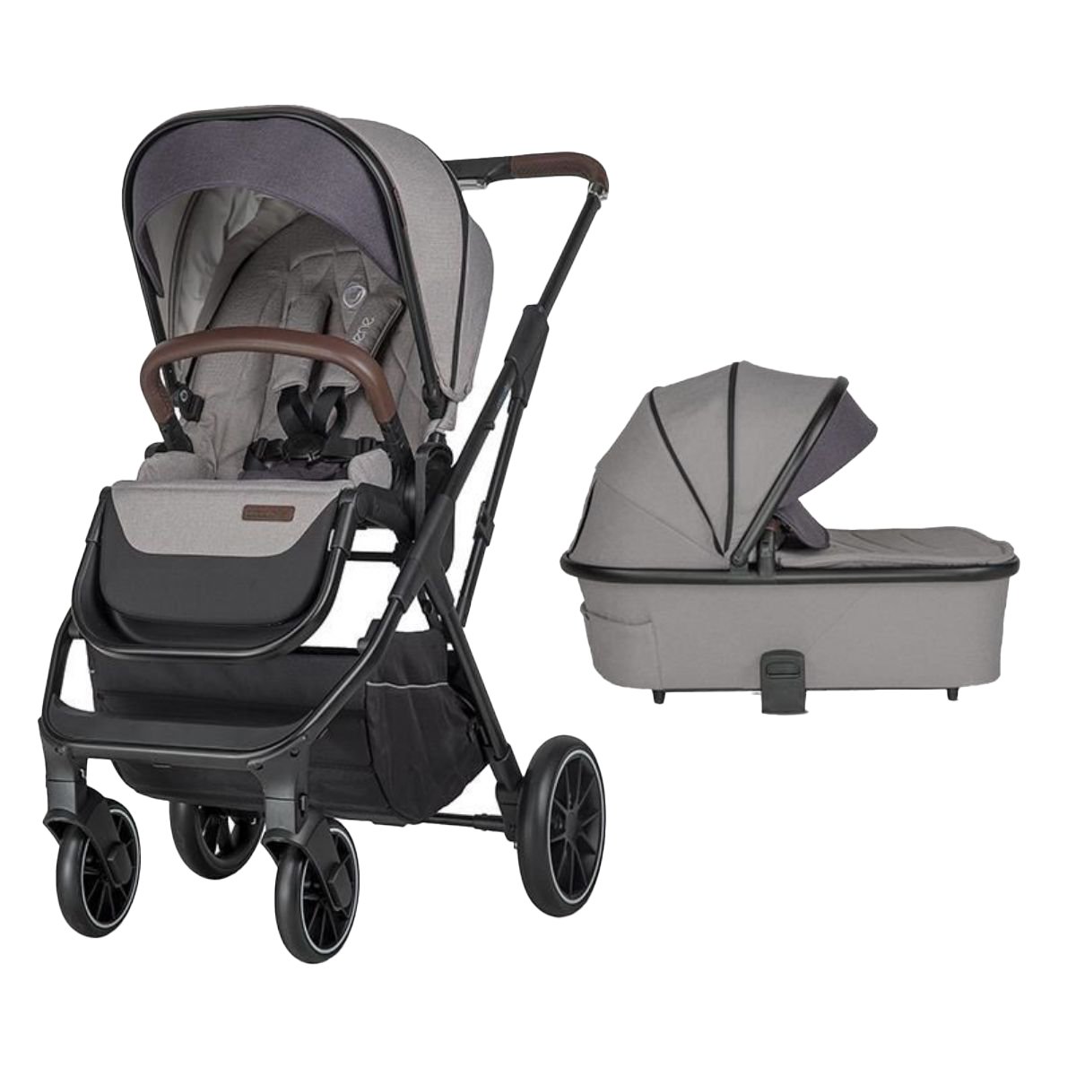 Carucior modular 2 in 1, Coccolle, Silene Urban, Grey
