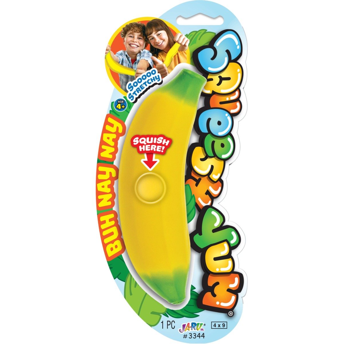 Figurina flexibila Jaru, Banana, Squeesh Yum