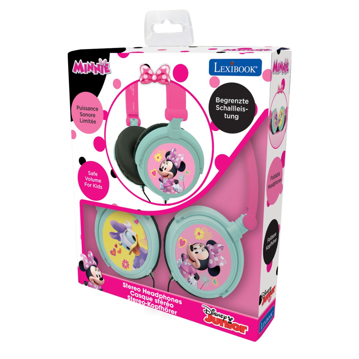 Casti pliabile, Lexibook, cu fir, Disney Minnie Mouse