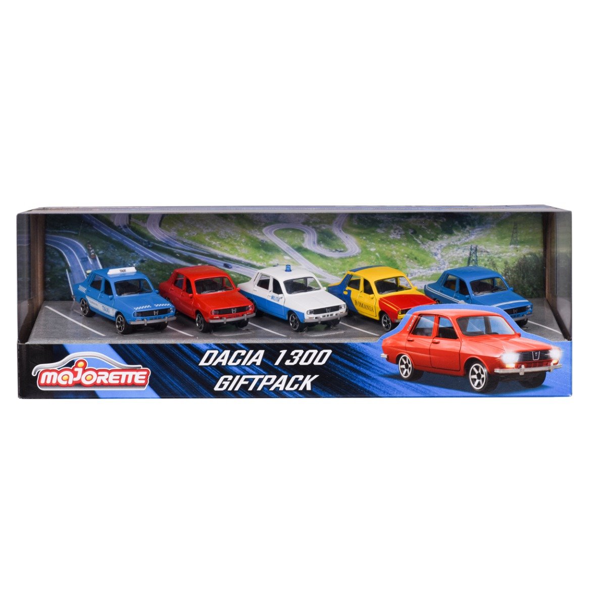 Set 5 masinute din metal Dacia 1300, Majorette, 7.5 cm