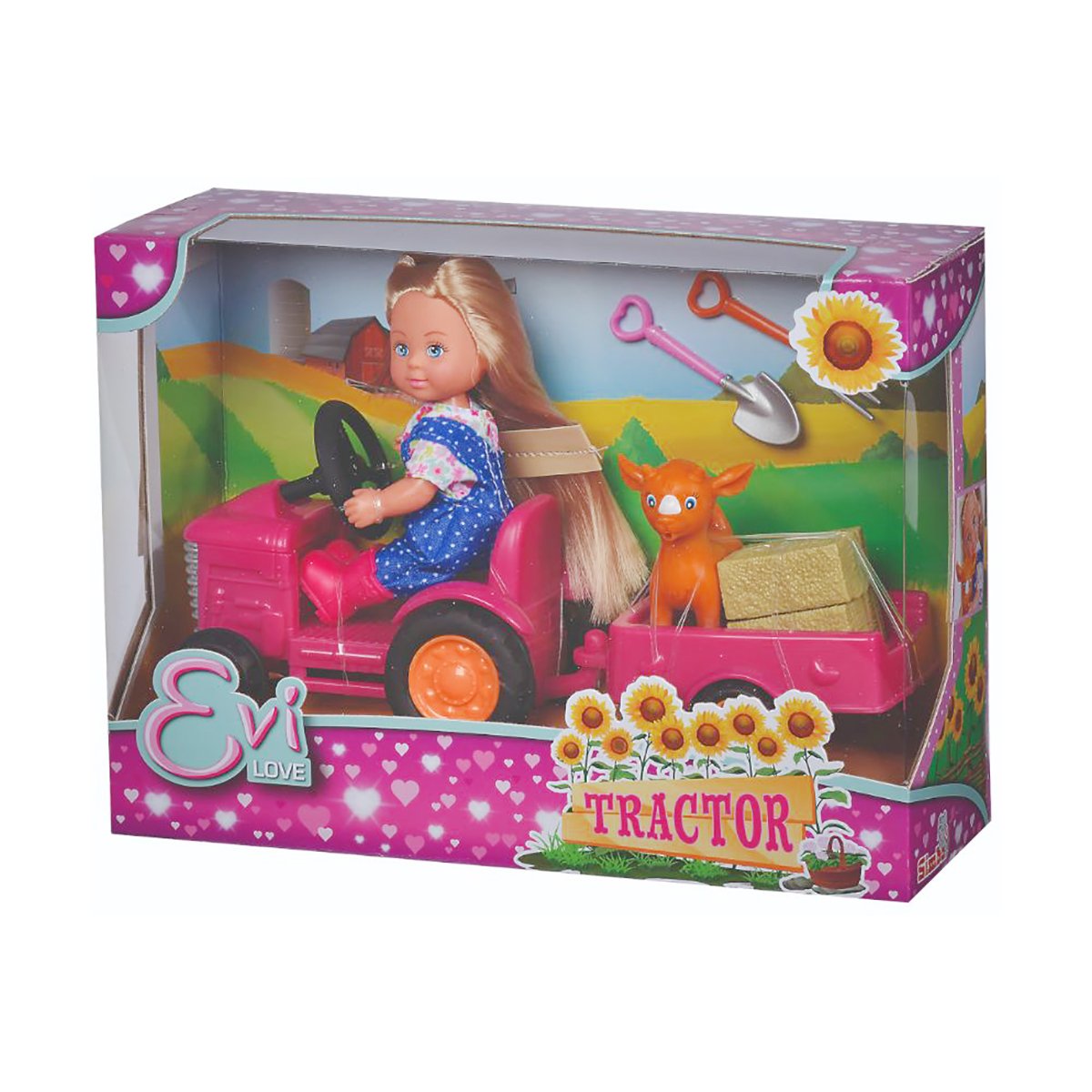 Set papusa Evi Love cu tractor