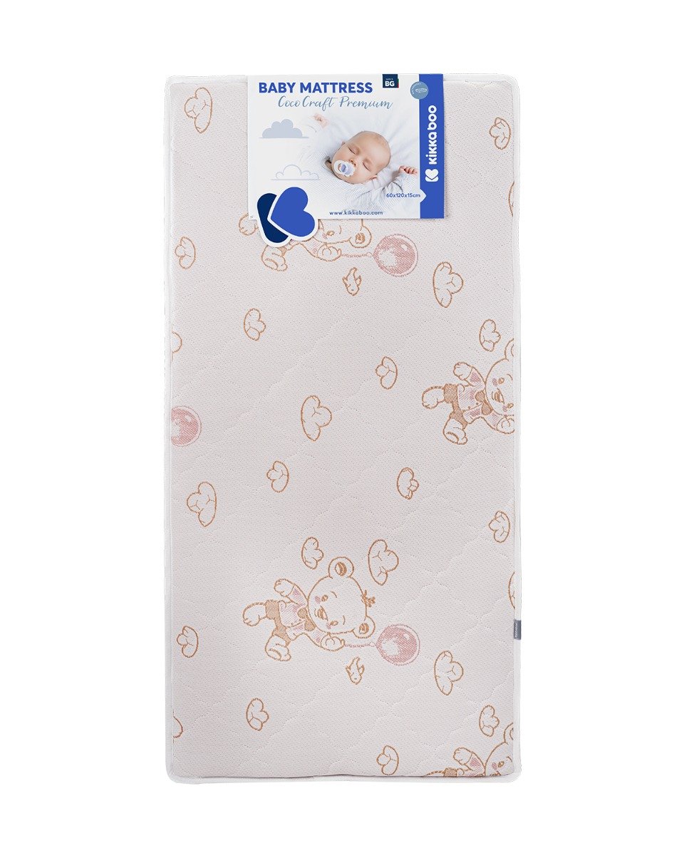 Saltea Cococraft Premium, Kikka Boo, 60 x 120 x 15 cm, Bear Beige