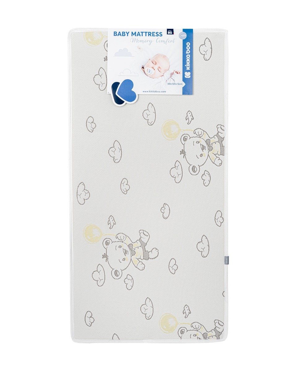 Saltea Memory Comfort, Kikka Boo, Bear Grey, 60 x 120 x 12 cm