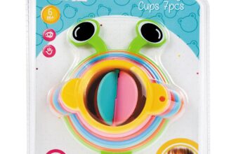 Set de șapte cupe colorate pentru stivuit BamBam