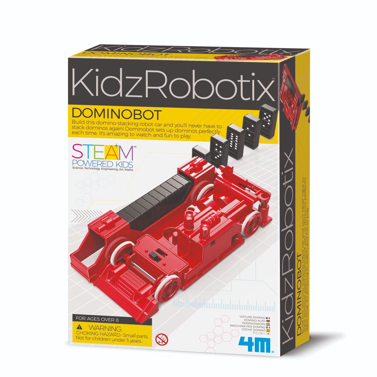 Kit constructie robot, Kidz Robotix, 4M, Dominobot