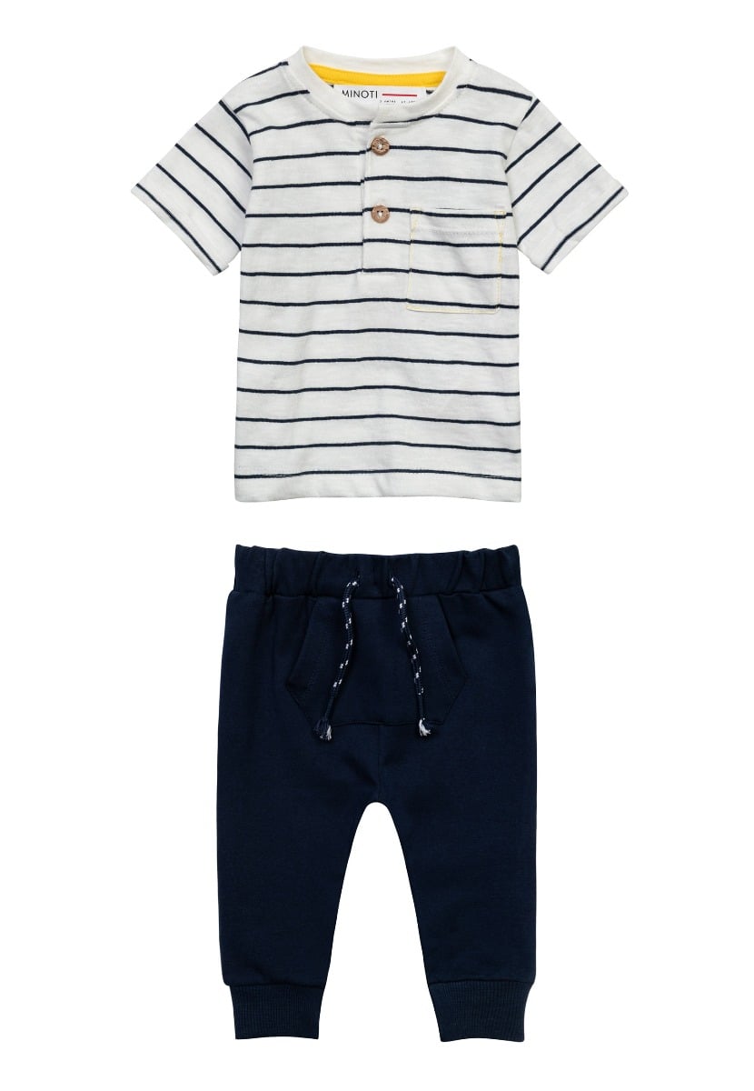Set tricou si pantaloni cu talie elastica, Minoti