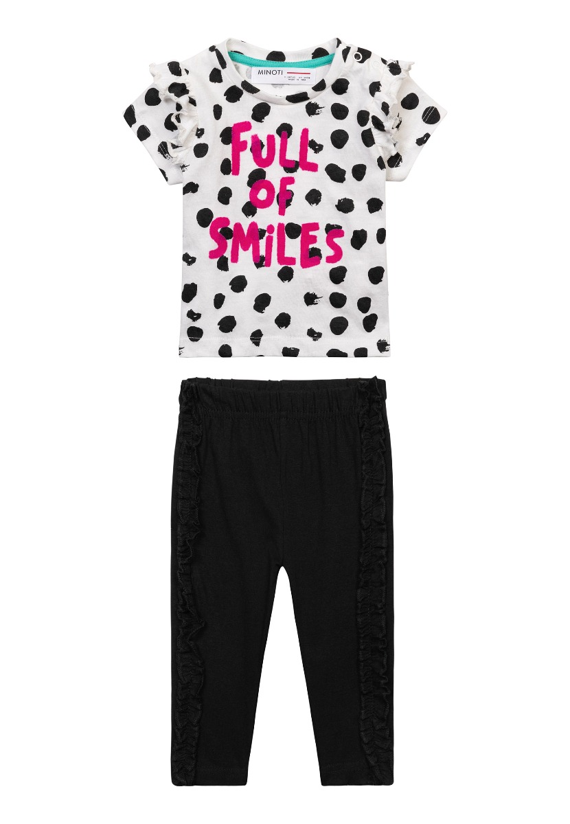 Set tricou si colanti, Minoti, Full of smiles