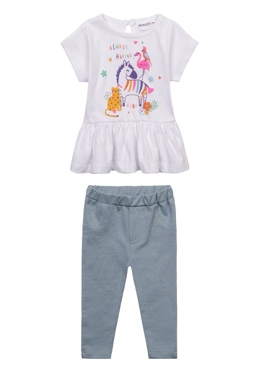 Set tricou cu volanase si colanti, Minoti, Always Having Fun