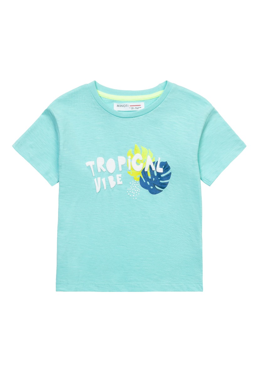 Tricou cu maneca scurta, Minoti, Tropical Vibe, Verde