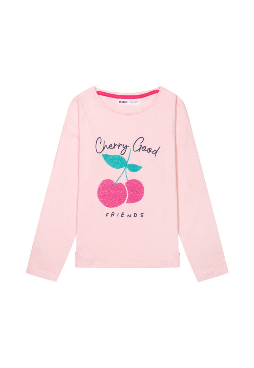Tricou cu maneca lunga, Minoti, Cherry Good, Roz