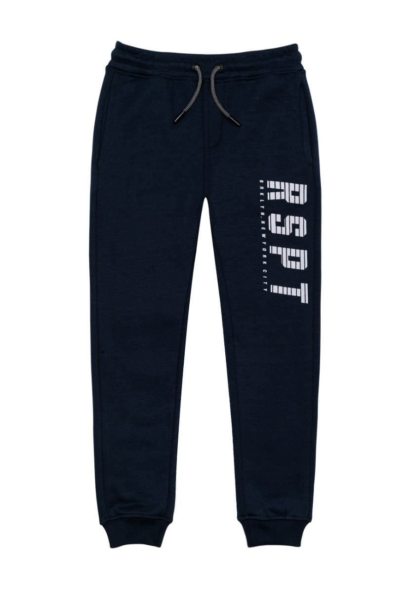 Pantaloni cu talie elastica, Minoti, Bleumarin