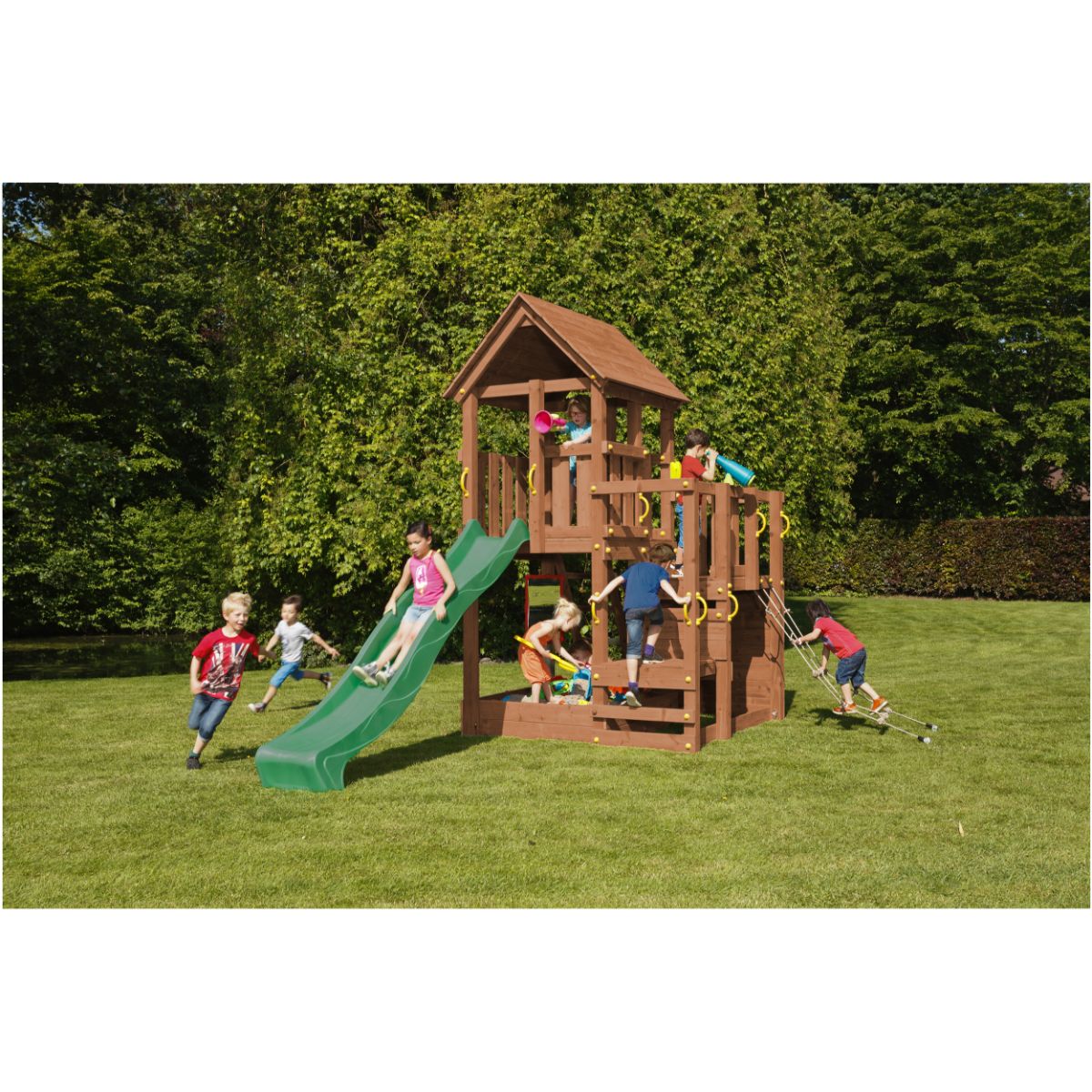 Ansamblu de joaca cu turn si 2 tobogane, KBT Blue Rabbit, Penthouse