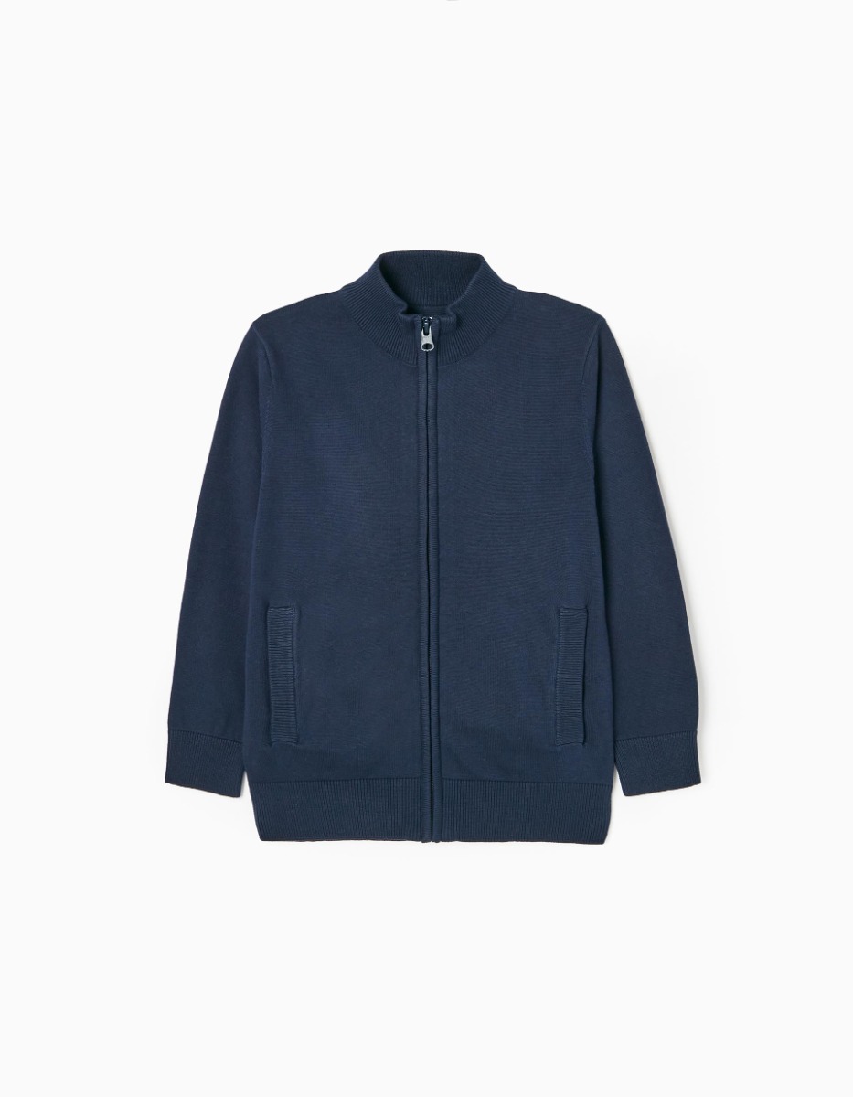 Cardigan cu buzunare, Zippy, Bleumarin