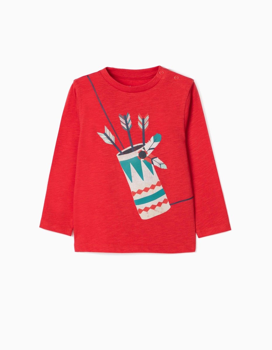 Tricou cu maneca lunga, rosu, Zippy