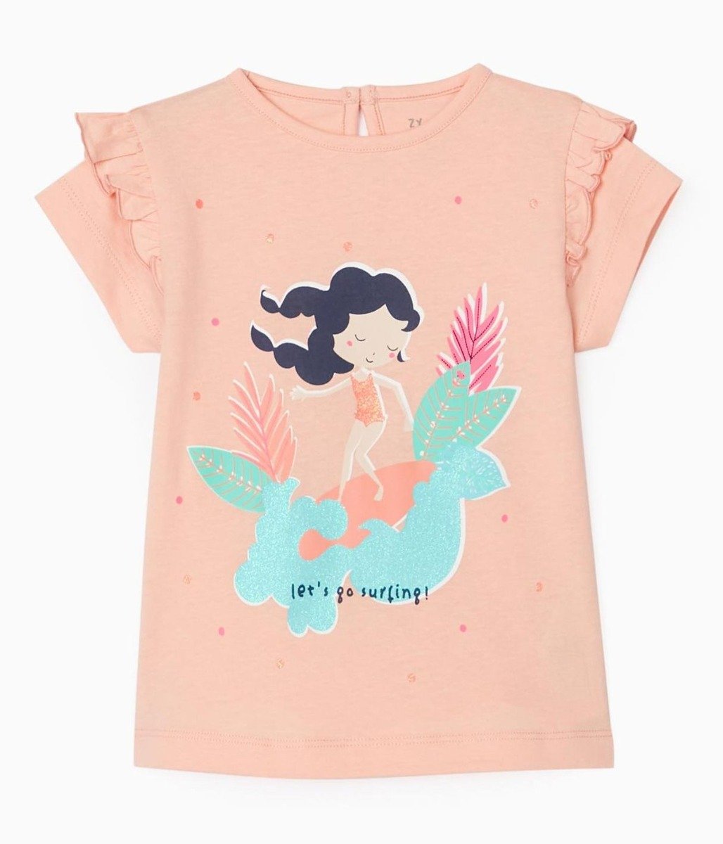 Tricou cu maneca scurta, Zippy, Tropical Peach