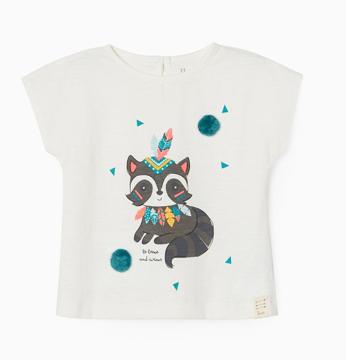 Tricou cu maneca scurta, Zippy, Alb