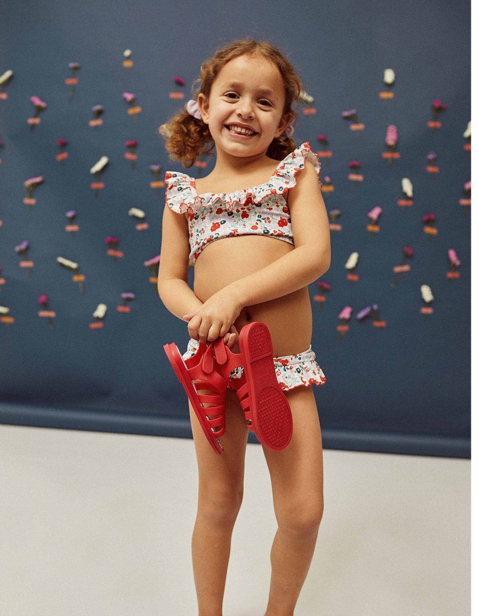 Costum de baie din doua piese, Zippy, cu imprimeu floral