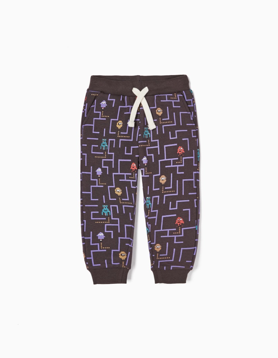 Pantaloni cu talie elasica, Zippy, Ready Player, Gri