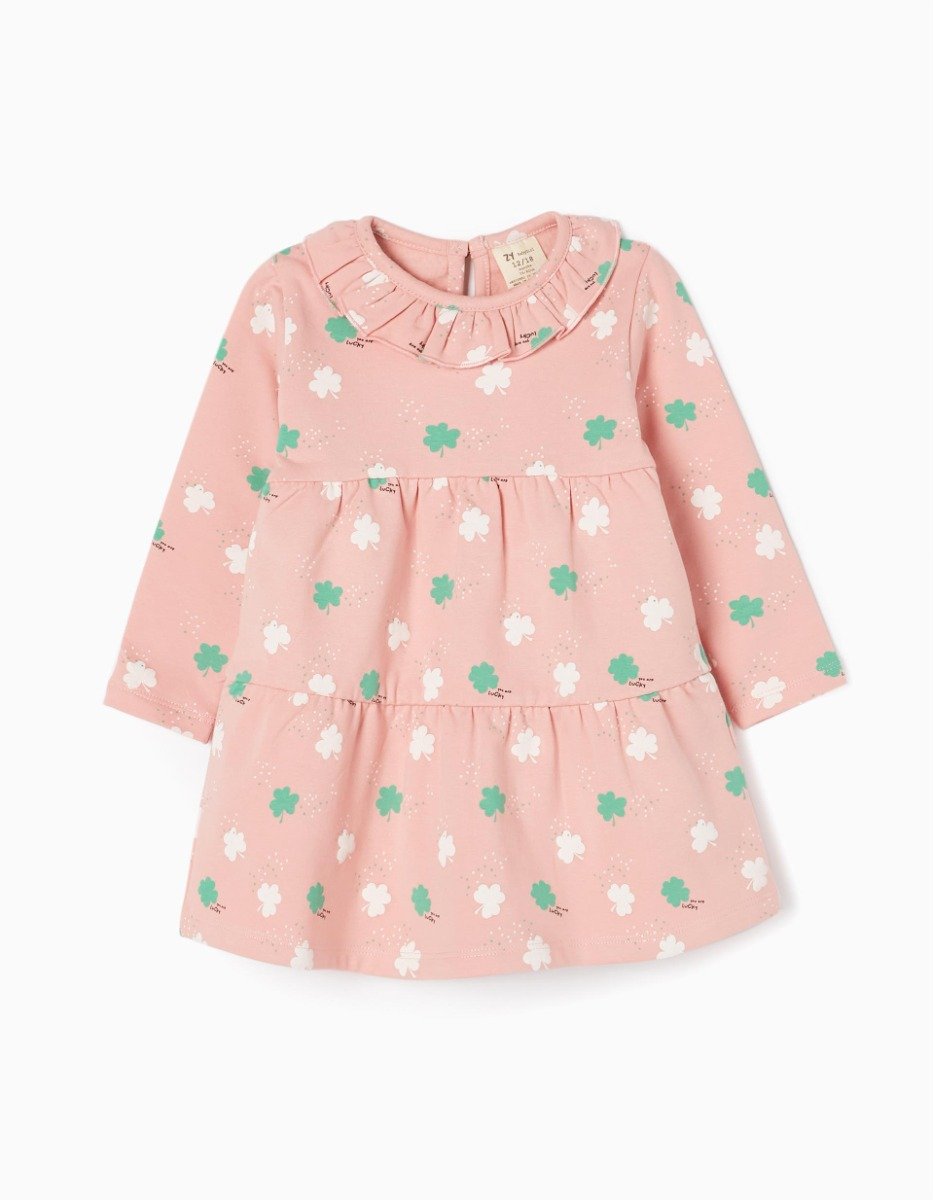 Rochie cu maneca lunga, Zippy, Trifoi, Roz