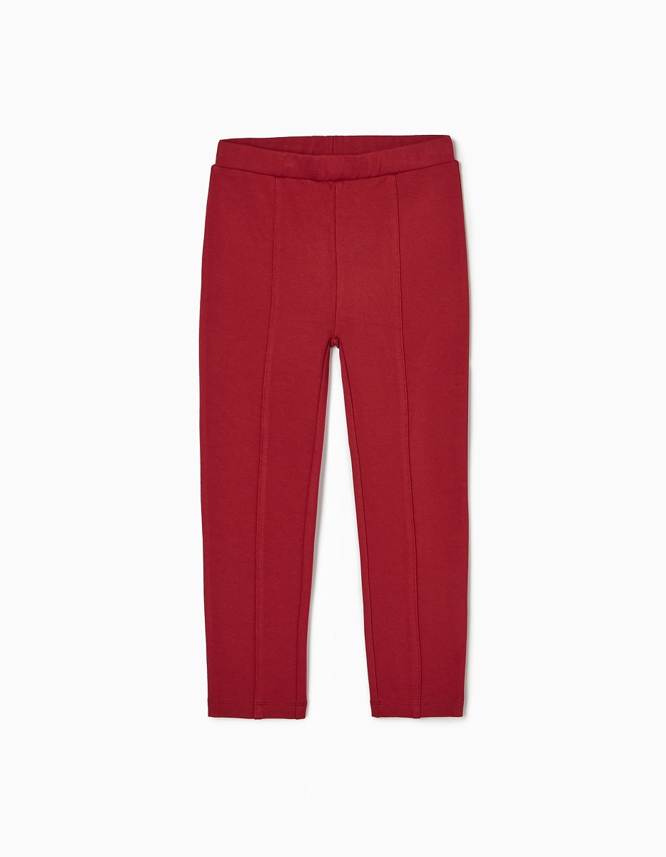 Colanti cu banda elastica si cute decorative, Zippy, Rosu