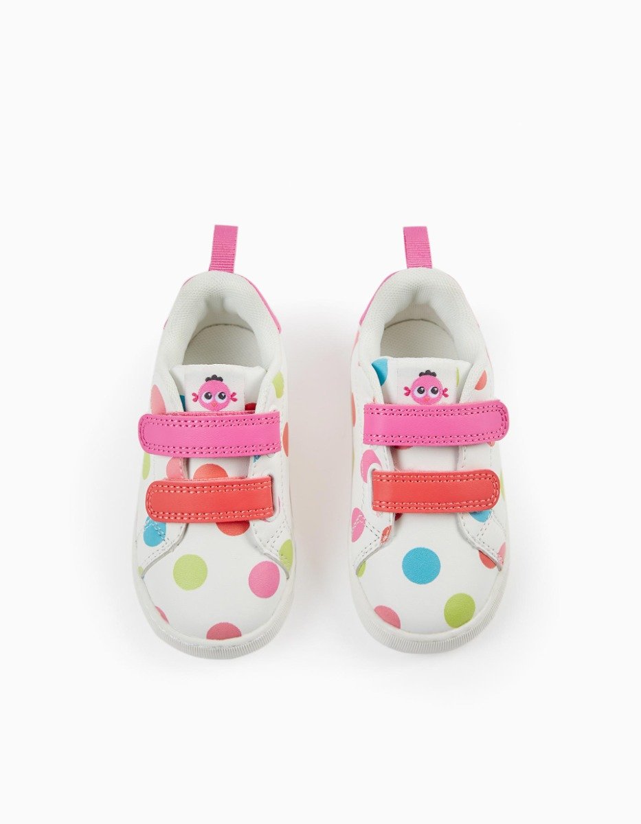 Pantofi sport, Zippy, Cu buline, Alb