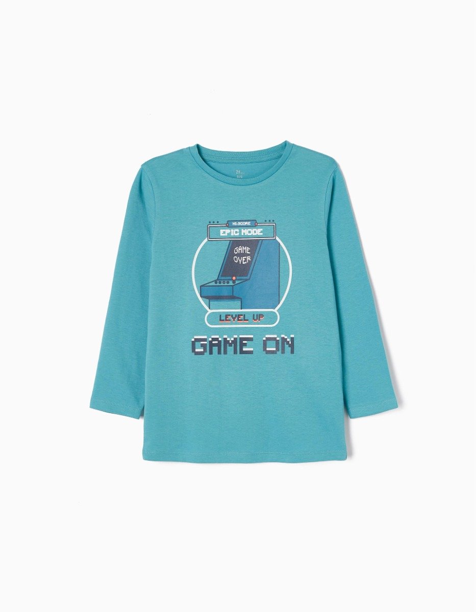 Tricou cu maneca lunga, Zippy, Game One, Bleu