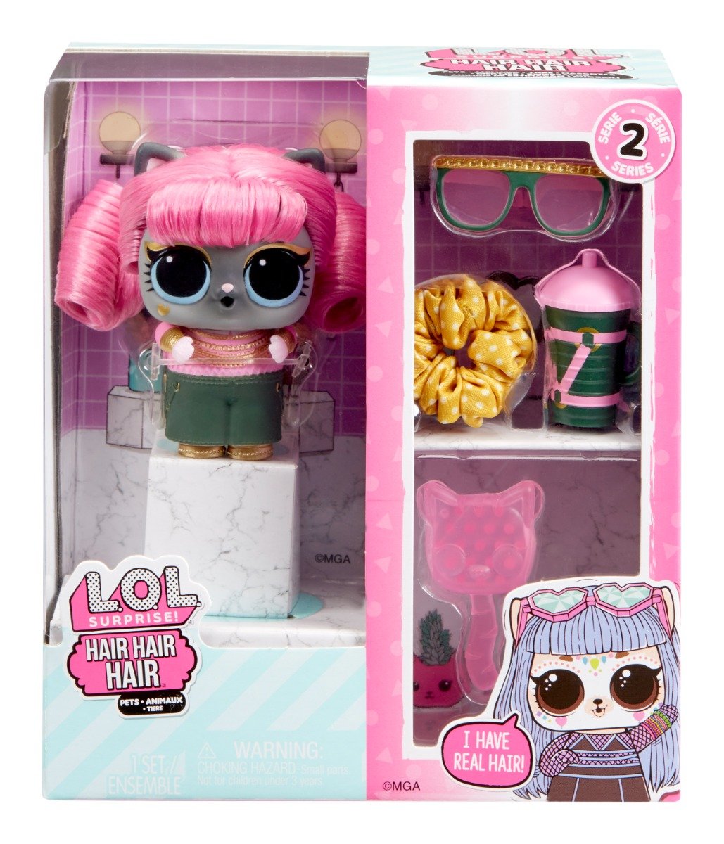 LOL Surprise Hair Hair Hair Pets, S2, Brass Kitty