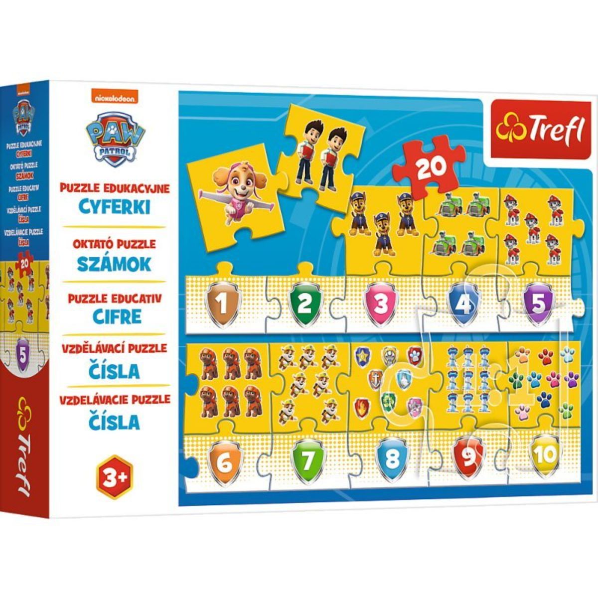 Puzzle Trefl 20 piese, Cifre, Paw Patrol