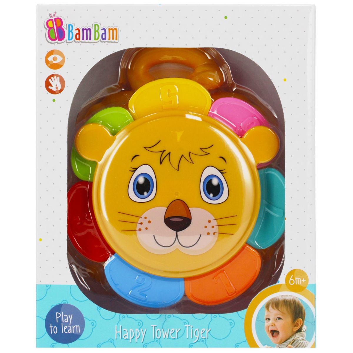 Jucarie pentru stivuit, Bambam, Turn, Tigru