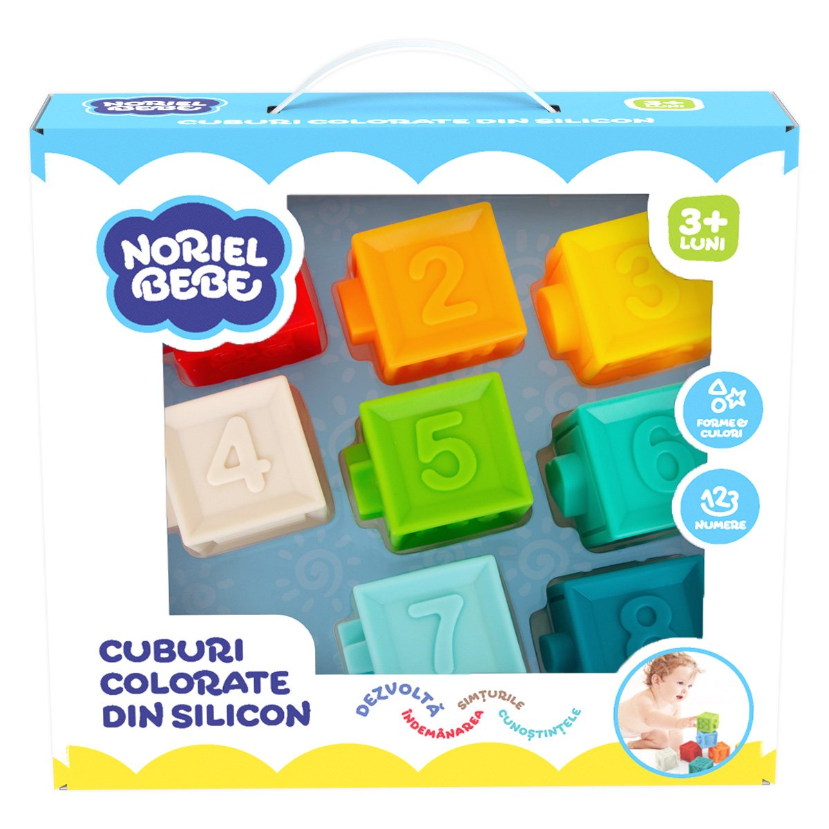 Cuburi colorate din silicon, Noriel Bebe