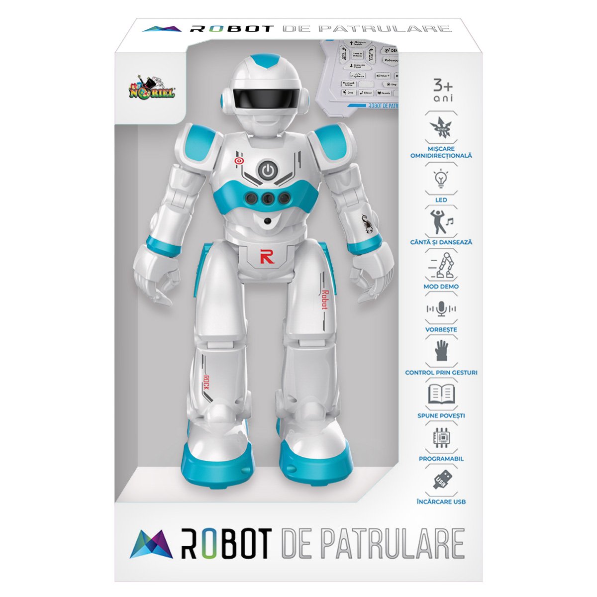 Jucarie interactiva, Noriel, Robotel universal cu telecomanda