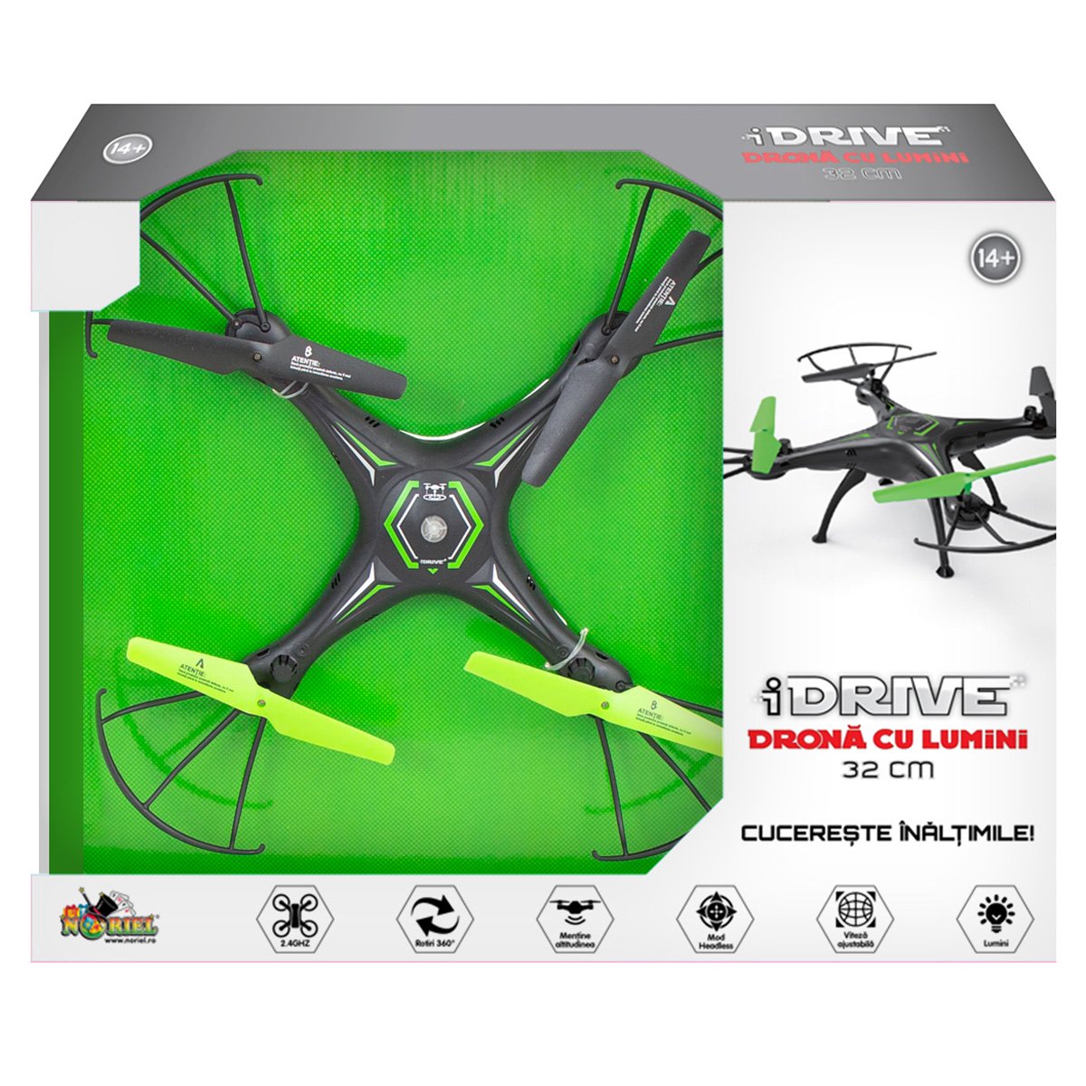 Drona cu lumini, Noriel, iDrive, 32 cm
