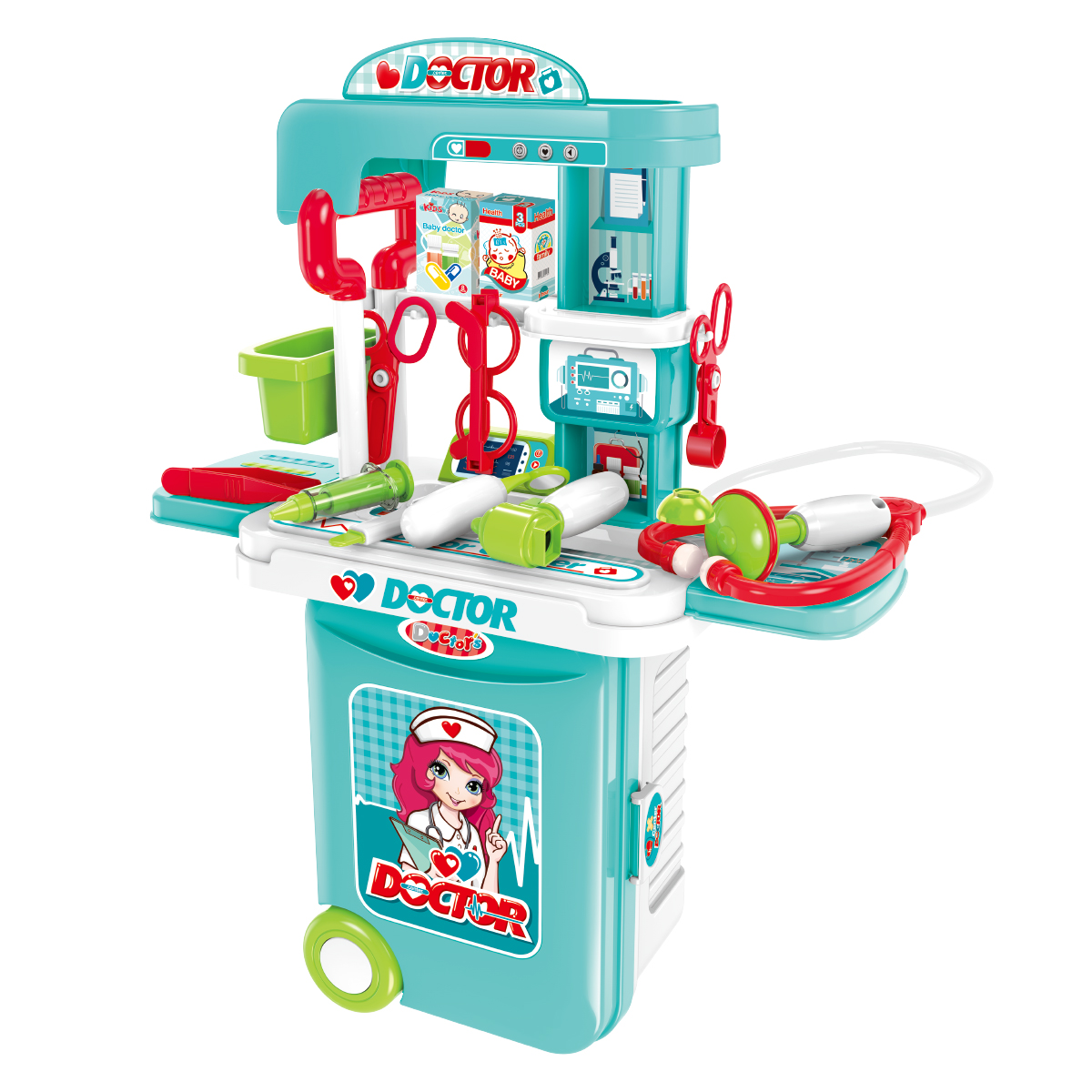 Set de joaca, Noriel Kids, set troler portabil de doctor