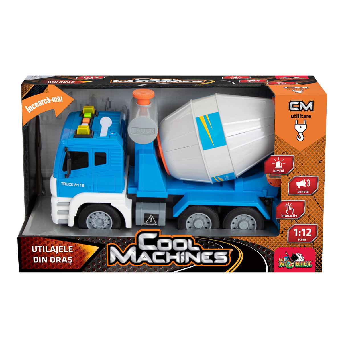 Masinuta betoniera, Cool Machines, cu lumini si sunete